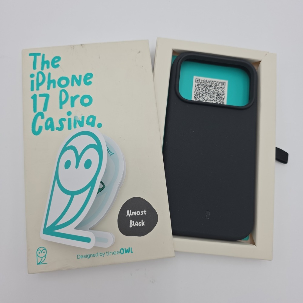 TineeOwl DuneX iPhone 17 Pro Case MagSafe Slim Textured TPU "Almost Black"